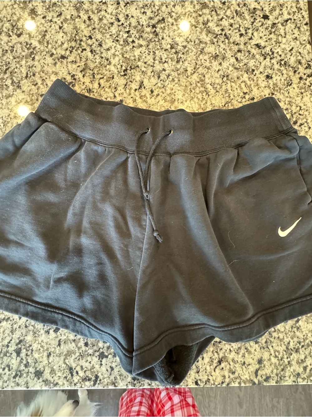 Nike Women's Black Drawstring Athletic Shorts with Swoosh